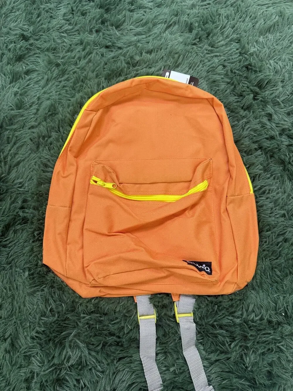 Kids Orange Yellow Backpack School Bag Adjustable Straps Front Pocket New